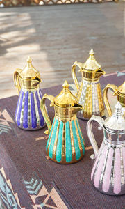 Cuerpo de acero inoxidable caliente Revestimiento de recarga de vidrio Rosa Acero inoxidable Árabe Dallah Aislado Agua Frasco de vacío Jarra Cafetera - Product Image 2