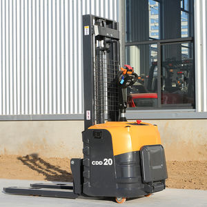 चीन की फैक्ट्री 1500 किलो 2000 किलो सेमी इलेक्ट्रिक स्टेकर मैनुअल पैदल चलने वाला स्टेकर मशीन - Product Image 1