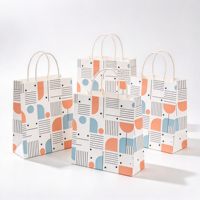 Emballage en papier kraft biodégradable et recyclable, respectueux de l'environnement, avec logo personnalisé et impression à l'écran pour les cadeaux de supermarché