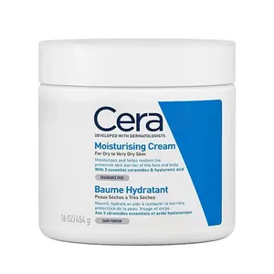 Creme hidratante Cerav para cuidados com a pele, creme hidratante 24 horas, creme reparador nutritivo, melhora a pele normal e seca