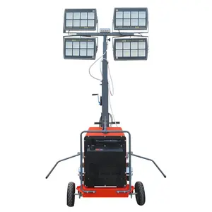 Nuevo generador CE Epa 9M, construcción de motor hidráulico telescópico, torre de luz LED portátil para gran oferta