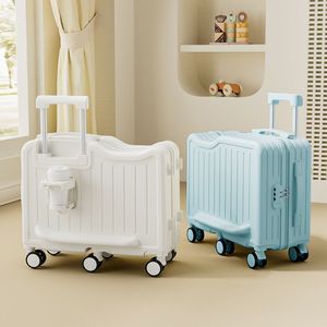 Valise à roulettes moderne pour enfants, motif dessin animé, solide, portable, petite valise, antivol, serrure à code, 20 pouces, ABS+PC, bagage cabine - Product Image 2