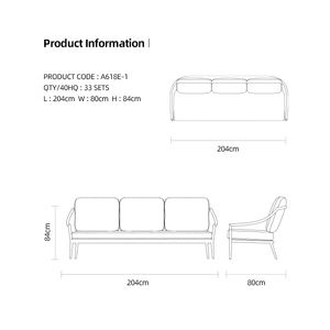 Juego <span class=keywords><strong>de</strong></span> Sofás Modernos para Patio Artie, Muebles <span class=keywords><strong>de</strong></span> Exterior, Sofás <span class=keywords><strong>de</strong></span> Jardín <span class=keywords><strong>de</strong></span> Cuerda Tejida a Mano con Marco <span class=keywords><strong>de</strong></span> Aluminio - Product Image 4