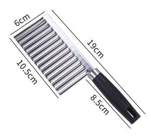 Cầm tay thép không gỉ công cụ nhà bếp thân thiện với môi hình dạng sóng Crinkle Cutter của nhãn hiệu khoai tây Slicer pháp Fry Cutter jy8881 - Product Image 6