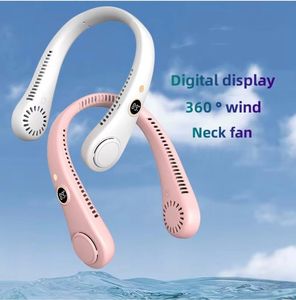 Ventilateur de cou portable sans pales, rechargeable, avec affichage numérique, pour extérieur, à cinq vitesses, le plus vendu - Product Image 4