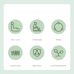 Palo de masaje rodante 3D, 18 piezas, forma curva, todo el cuerpo, rodillo de liberación miofascial, palo de 3 rangos - Product Image 4