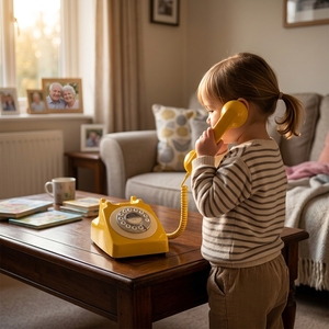 Teléfono de Juguete Vintage SIP con Correo de Voz para Niños, con Teclado Numérico para Configurar el Número Familiar y Lista Blanca - Product Image 6