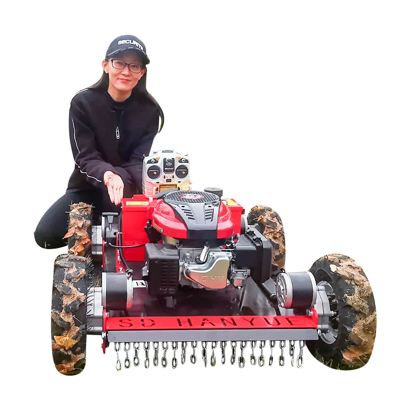 New Design Atv 4wd 4 Wheel Drive Rubber Tire Electric Remote Control Lawn Mower Garden Use Canada Spain Germany Italy