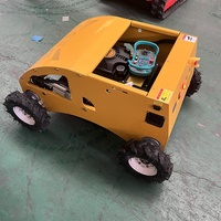 Cortadora de Césped a Gasolina con Control Remoto y Ruedas de 550 mm, Cortadora de Césped RC con Cuerpo Compacto y Opción de Motor EU5 EPA