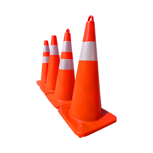 28 Inch Reflective <b>Road</b> Safety <b>Cone</b> Built‑in Handle PVC Plastic Warning Mini Traffic <b>Cone</b> For Traffic Control - Product Image 6