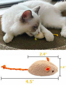 Jouets populaires en promotion pour chats : souris en peluche amusantes, jouets à mâcher pour chats, cinq couleurs, jouets à la catnip pour animaux de compagnie - Product Image 3