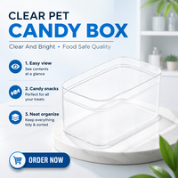 Boîte d'emballage en plastique PET transparente, boîte rectangulaire pliable pour la vente au détail, boîte alimentaire pour bonbons, chocolat, gâteau