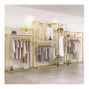 رف عرض ملابس النساء العصري في متاجر التسوق أثاث مراكز التجزئة تصميم حسب الطلب