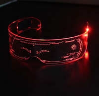 Nouvelles lunettes LED 2024 Lunettes futuristes qui s'illuminent Lunettes lumineuses pour enfants Adultes Fournitures de fête Jouets