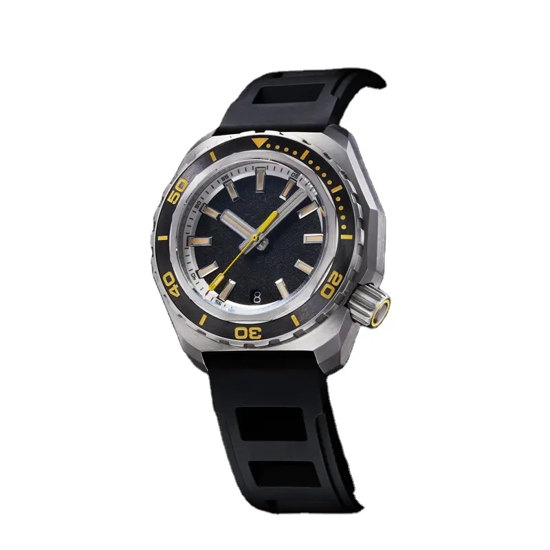 נירוסטה Diver ספיר צלילה גברים שעון אוטומטי שעונים custom Diver לוגו שעון
