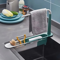 Égouttoir rétractable mural en plastique durable pour évier de cuisine, gain de place