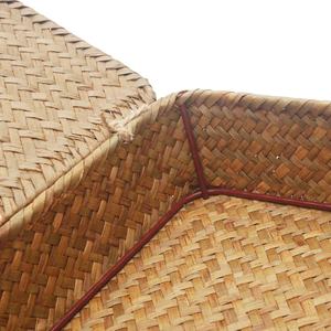 Handwoven Wicker Storage Bin Rectangular Seagrass Woven Box <b>With</b> <b>Lid</b> Laundry Shelf <b>Baskets</b> for Organize Storage <b>with</b> <b>Lid</b> - Product Image 6