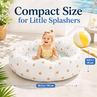 Piscine gonflable pour bébé, piscine portable pour bébés et tout-petits de 0 à 3 ans, filles et garçons, intérieur et extérieur