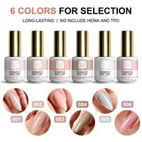 Base de Résine 6 Couleurs Gel à Ongles Multifonctionnel Quatre-en-Un avec Durcissement UV/LED et Soak-Off pour Nail Art