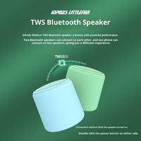 Speaker Mini Bulat Subwoofer Metalik Macaron Baru, Hadiah, untuk Kenyamanan Luar Ruangan