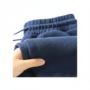 Pantalones Deportivos de Forro Polar Grueso para Hombre, Talla Grande, Cintura Media, Estilo Holgado, con Cordón, Pantalones Casuales 100% Poliéster para Otoño e Invierno - Product Image 1