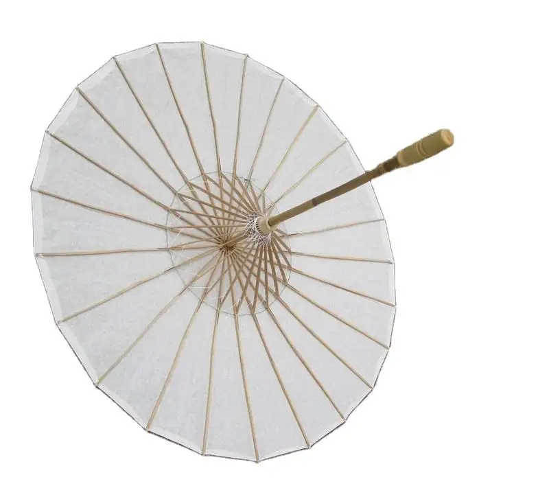 Kağıt Brida düğün şemsiyesi beyaz şemsiye el yapımı düz çin Mini zanaat şemsiye için askı süsleri