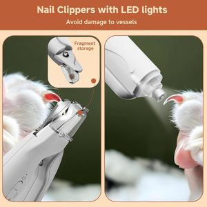 Cortauñas y Lima de Uñas 2 en 1 para Perros con Luz LED, Silencioso, Eléctrico, para Cachorros - Product Image 3