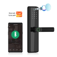 Cerradura Inteligente TT Lock con Huella Dactilar, Contraseña, WiFi, Control Remoto por Aplicación, Sin Llave, Cerrojo Biométrico para Puerta de Madera, Hotel, Hogar