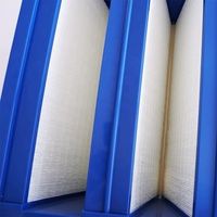 Cadre bleu plastique W Ventilation filtre HEPA haute H13 grand Volume d'air V-Bank systèmes de CVC filtre filtre purificateur d'air filtre