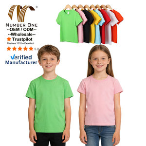 Camiseta de Algodón para Niños de 200 g/m², Estilo Básico, Personalizada con Estampado, Camiseta de <span class=keywords><strong>Manga</strong></span> Corta para Niños y Niñas - Product Image 1