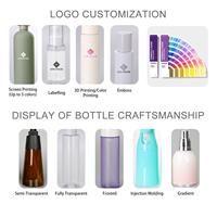 Botellas de Plástico PET Vacías de 40ml/50ml, Lindas, con Bomba Dosificadora, Reutilizables, Fáciles de Apretar, para Lociones Cosméticas y Champú, con Logotipo Personalizado
