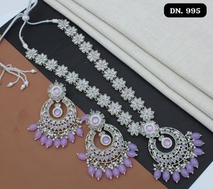 สินค้ามาใหม่สำหรับผู้หญิงเครื่องประดับสร้อยคอเครื่องประดับแสนสวยพร้อมต่างหูจากผู้ผลิตในอินเดีย - Product Image 4