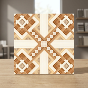 Carreaux de sol en céramique numérique effet bois, marbre et pierre 400x400mm, en porcelaine émaillée pour salle de bain et intérieur - Product Image 5