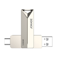 JOKADE USB3.2 Flash Drive, PC Laptop kecepatan tinggi 16GB 32GB 64GB 128GB u-disk 360 rotasi USB tipe-c