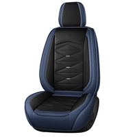 Housses de siège de voiture AUDLY Deluxe Design Sports Style, ensemble complet en cuir PU 5D, toutes saisons, 8 pièces, ajustement universel pour SUV