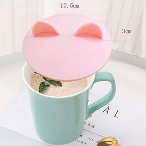 ฝาปิดแก้วซิลิโคนกันรั่วและกันฝุ่นลายหูแมวน่ารักขายดี - Product Image 2