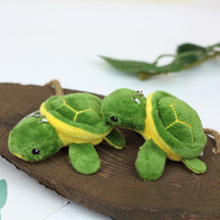 Vente en gros de mini poupée tortue en peluche Animal de mer tortue porte-clés sac breloque ornement de bureau peluche jouet en peluche