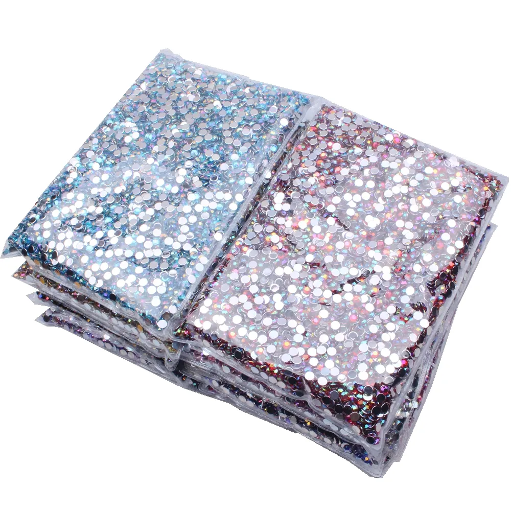 Diskon Besar Bling Sisi Pipih Banyak Warna Lem 5Mm Akrilik Rhinestones untuk Batu Kristal Wajah DIY Nail Art Pengantin Applique