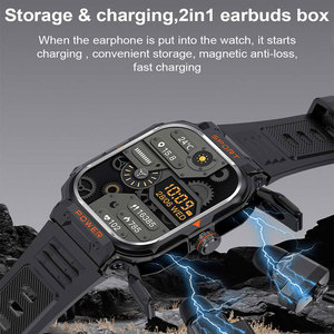 นาฬิกาอัจฉริยะสไตล์สปอร์ตพร้อมแอร์พอดกันน้ำมีโลโก้กำหนดเองได้2024 - Product Image 5