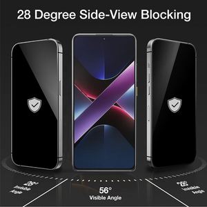 ฟิล์มกันรอยหน้าจอแบบป้องกันการมองเห็น สำหรับ xiaomi Poco X8 Pro กระจกนิรภัย 9H ป้องกันการสอดแนม ฟิล์มกระจกป้องกันความเป็นส่วนตัวสำหรับ xiaomi Poco X8 Pro - Product Image 3