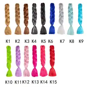 Customized Colors Synthetic Braiding Hair With Tinsel Ombre Color Jumbo Braids 24inch Glitter Tinsel Hair Extensions