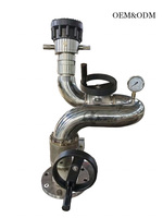 Canon à eau pour camion Xiangfa avec poignée/roue, construction en acier inoxydable et alliage d'aluminium, taille DN150, pour incendies de classe A/B