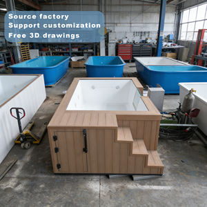 Piscine familiale en bois, jardin sur le toit, piscine hors sol, mur en verre acrylique, piscine de luxe en fibre de verre - Product Image 5