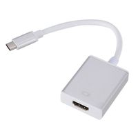 Câble Type C vers HDTV 4K en alliage d'aluminium plaqué or blindé, mâle vers femelle, accessoires électroniques