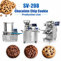 Ligne de production d'encrustage industrielle Longyu 20-80 pièces/min, machine automatique de fabrication de biscuits au chocolat pour boulangerie et usine de snacks