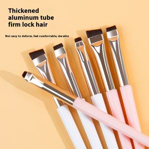 Pinceau pour eye-liner ultra-fin à 3 lames, tête plate inclinée, outil de maquillage, beauté des yeux de ver à soie, caractéristique pour les paupières, le visage, le <span class=keywords><strong>crayon</strong></span> à sourcils - Product Image 4