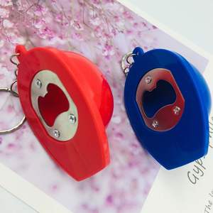 Porte-clés créatif en forme de casque de chantier avec ouvre-bouteille en plastique pour bière personnalisée - Product Image 3
