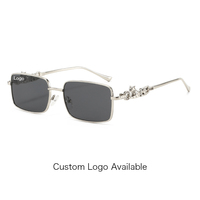 Lunettes de soleil de luxe rétro carrées en alliage SPUKA HR5671 2026 avec verres dégradés, protection UV400, logo personnalisé