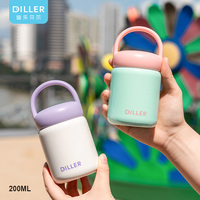 Produk baru 316 baja tahan karat dinding ganda vakum terisolasi botol Termos luar ruangan siswa perempuan 200ml cangkir Tumbler Termos
