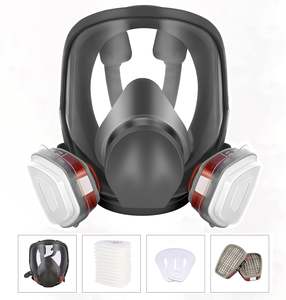 6800 masker Respirator wajah penuh, silikon cair multifungsi untuk melukis kimia las perlindungan Gas pestisida taktis - Product Image 4